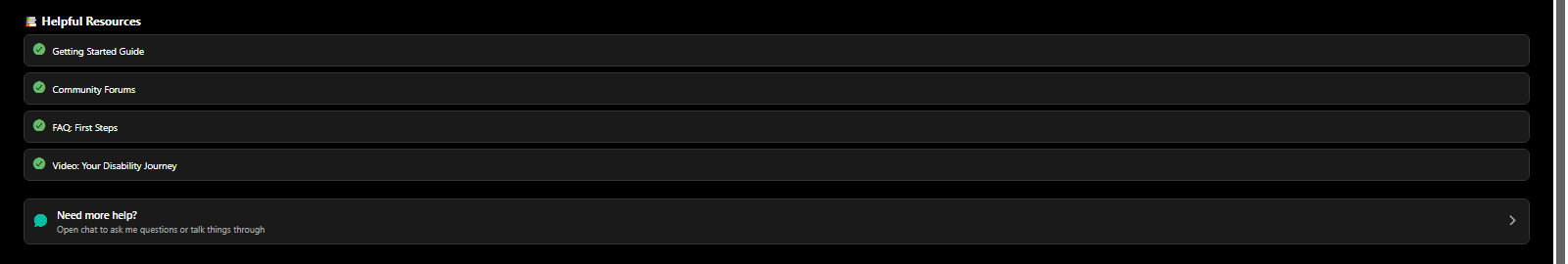 AI Assistant providing helpful resources and additional support options - 3mpwrApp AI advocacy tools
