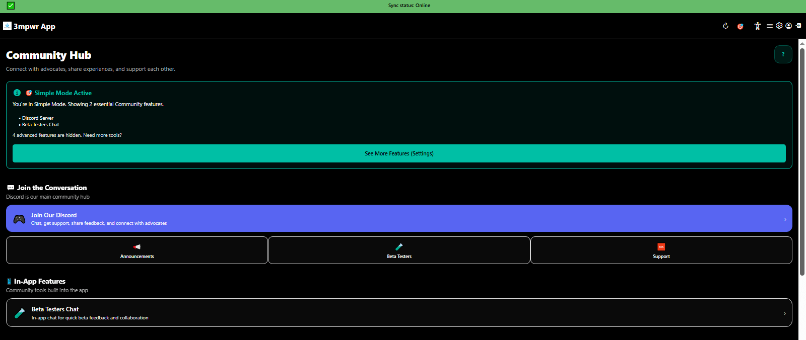 Find your support community - join 24 disability support groups - 3mpwrApp community