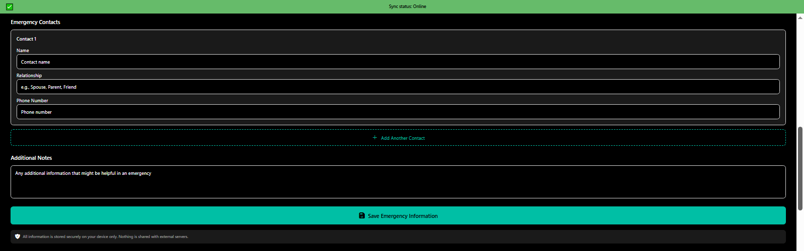 Emergency contacts wallet card for first responders - disability-aware crisis information - 3mpwrApp