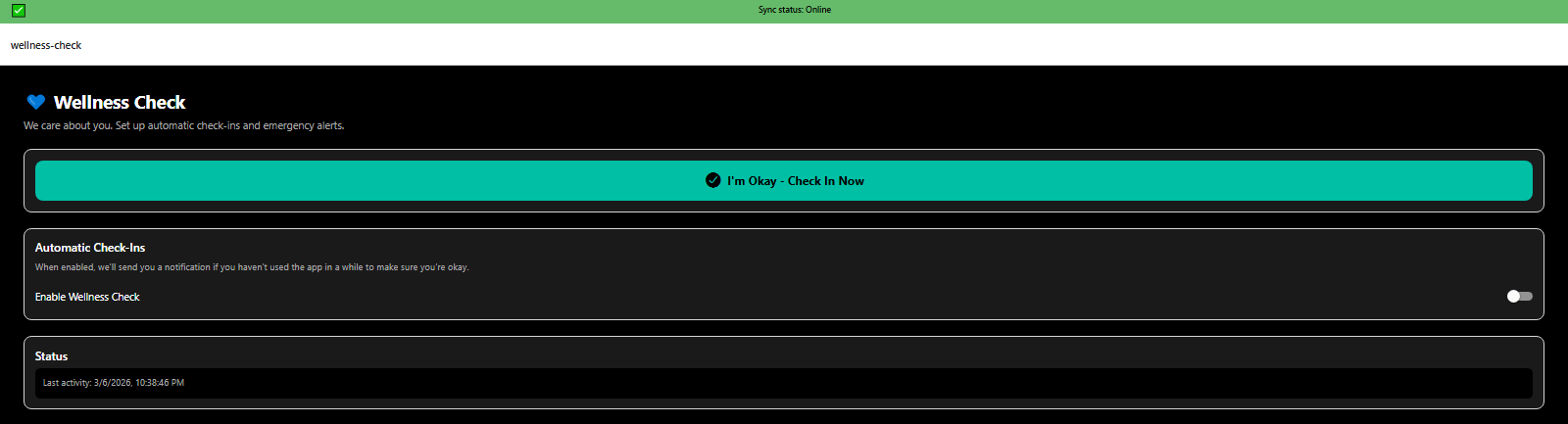 Wellness check-in feature tracking daily mood, energy, pain, and symptoms - 3mpwrApp health tracking