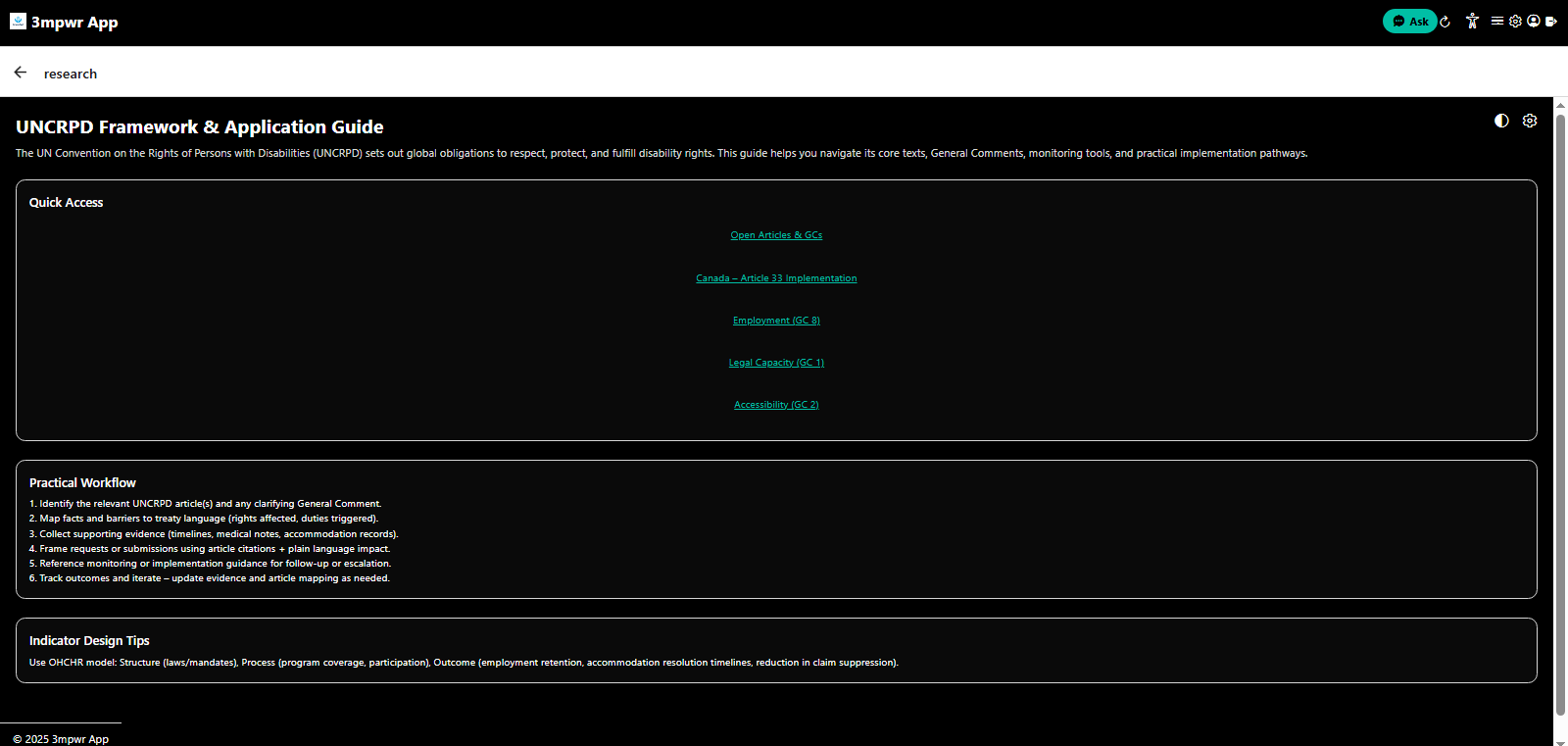 UNCRPD Framework & Application Guide