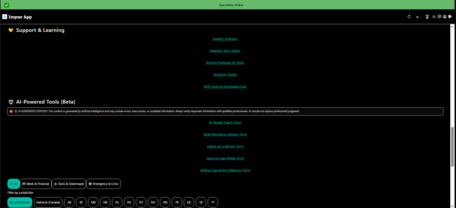 Support, learning resources, and AI-powered advocacy tools - disability rights education - 3mpwrApp