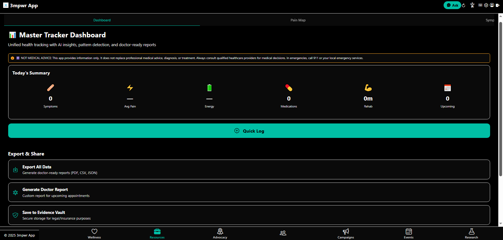 Master Tracker Dashboard