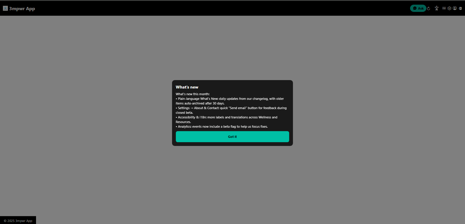 What's New in 3mpwrApp - latest features, updates, and improvements - changelog