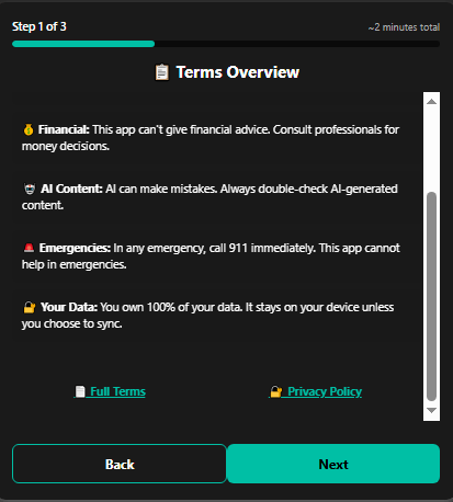 Quick overview tutorial step 1 highlighting key features - 3mpwrApp walkthrough