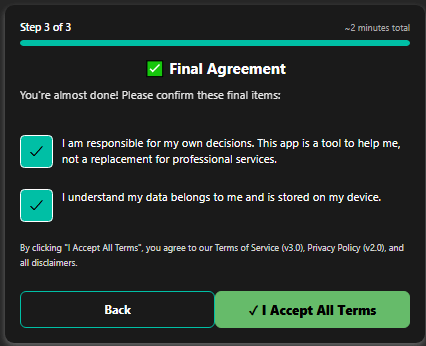 Quick overview tutorial final step ready to explore - 3mpwrApp onboarding
